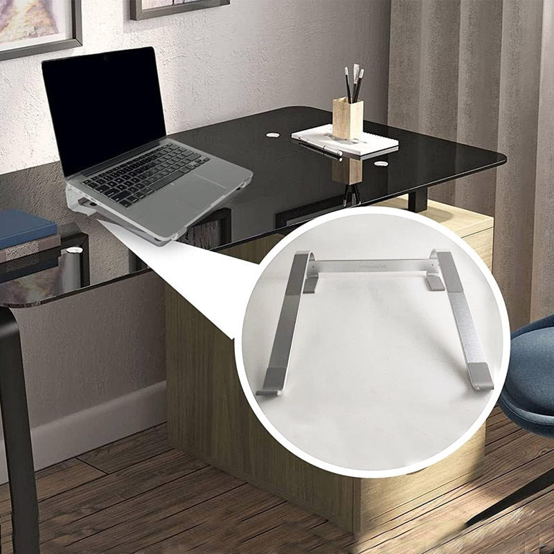 Modern style laptop stand made from durable aluminum alloy, designed for daily office use with built-in cooling features and portability.