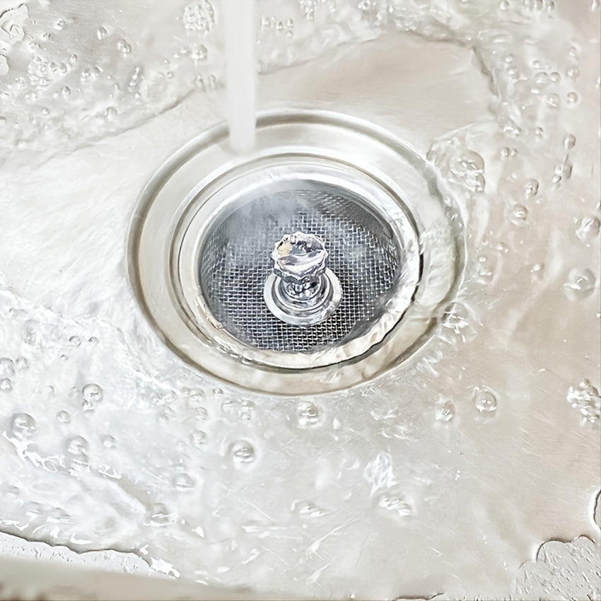 Upgrade your kitchen sink with a stainless steel water filter including a plug.