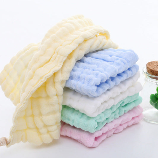 Soft and Gentle 6-Layer Muslin Kids Washcloths - Ideal for Delicate Skin, Great for Baby Shower Gifts & Registry (Set of 5, 27.94x27.94 cm, Variety of Patterns)