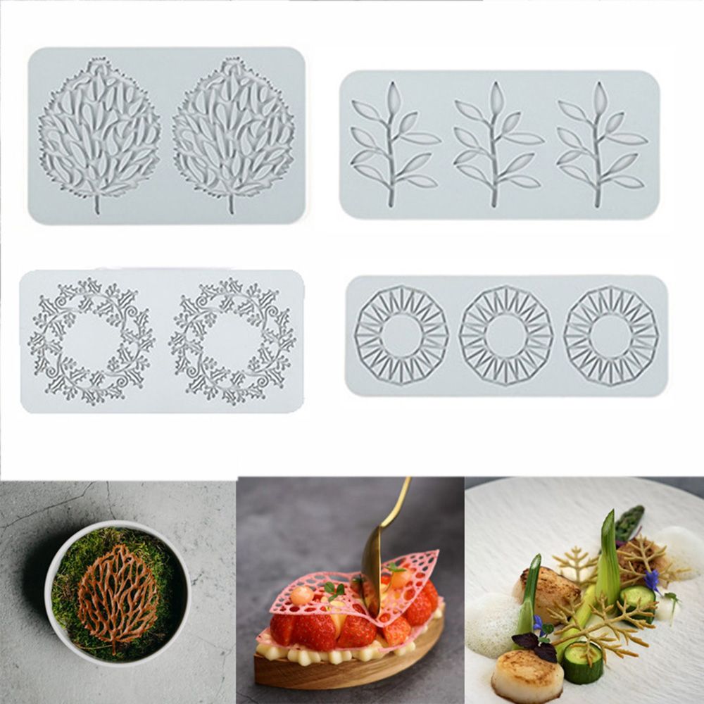 Silicone Mold for DIY Craft Baking: Flower Leaf Patterns Cake Lace Mat - Ideal for Decoration and Printing Molds