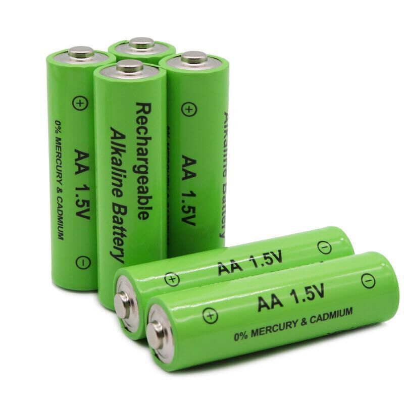 8 Alkaline Rechargeable Batteries, AA-AAA, 1.5V 1000-1200mAh