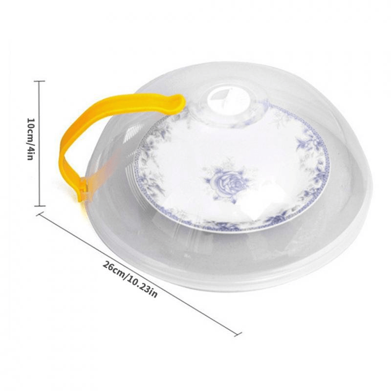 Heat-resistant Microwave Food Cover protects food quickly and efficiently. This transparent cover is non-stick, anti-splash, airtight, and reusable, making it an essential oil-proof kitchen accessory.