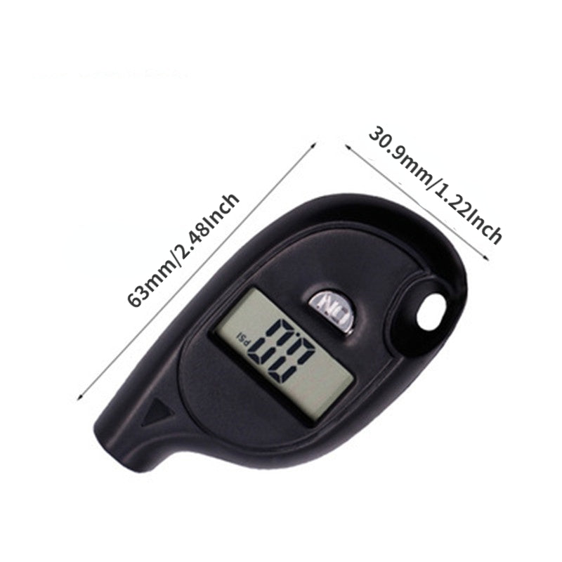 GeiLiVity Compact Digital Tire Pressure Gauge with LCD Display - Keychain-Compatible, High Precision Meter for Cars & Motorcycles