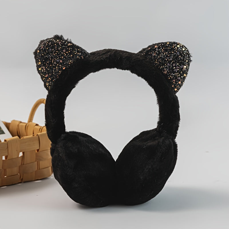 Warm and comfortable faux fur ear warmer with padded ear cups, perfect for keeping women cozy during the winter.