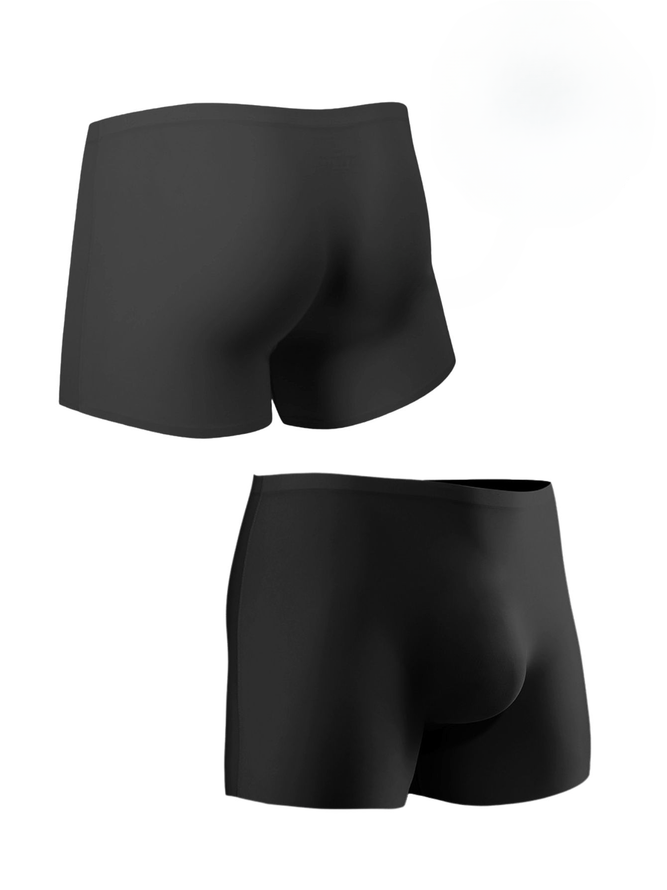 Men's semi-sheer plain color boxers briefs are cool, thin, breathable, and comfortable, with a medium stretch and a sexy charm.