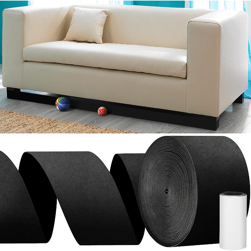 Block toys from sliding under your sofa with the 1pc Under Sofa Toy Blocker. This adjustable gap bumper includes sectional connectors for sliding sofas and a bumper guard to prevent things from slipping under your couch and furniture. Also, easily attach