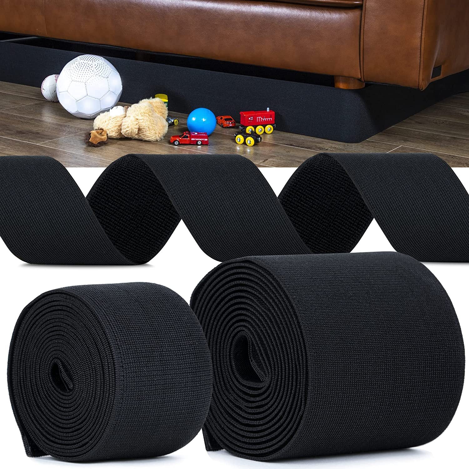 Block toys from sliding under your sofa with the 1pc Under Sofa Toy Blocker. This adjustable gap bumper includes sectional connectors for sliding sofas and a bumper guard to prevent things from slipping under your couch and furniture. Also, easily attach