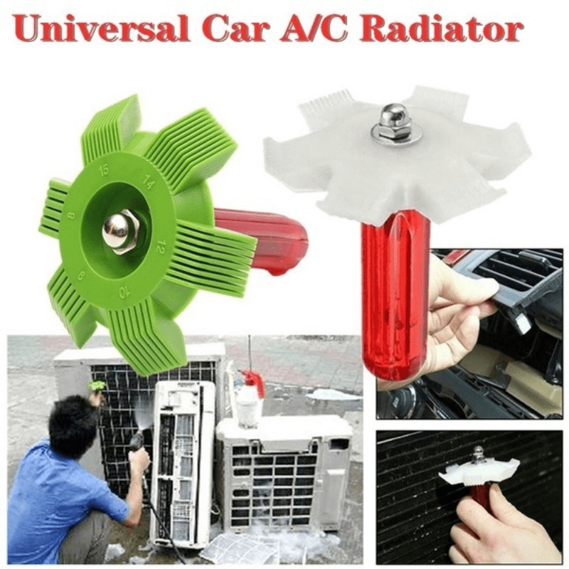 Efficiently clean and straighten your car's A/C radiator and condenser with our universal cooling system repair comb - 1 piece.