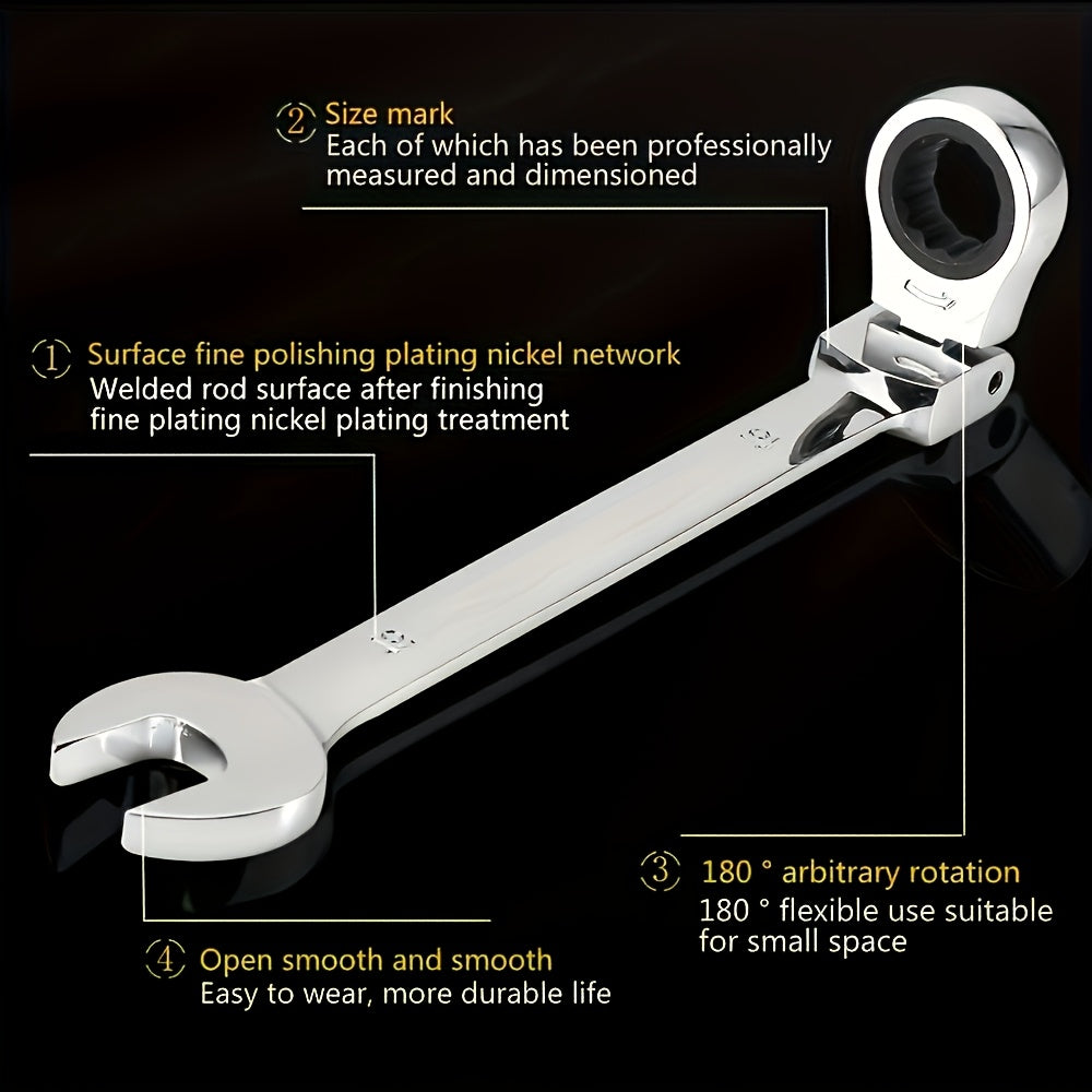 Versatile dual-use ratchet tool with adjustable torque wrench, durable chrome vanadium steel, ergonomic grip for various maintenance tasks on vehicles and boats.