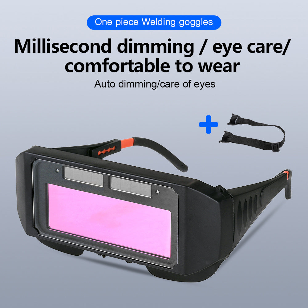 Auto darkening welding goggles for eye protection.