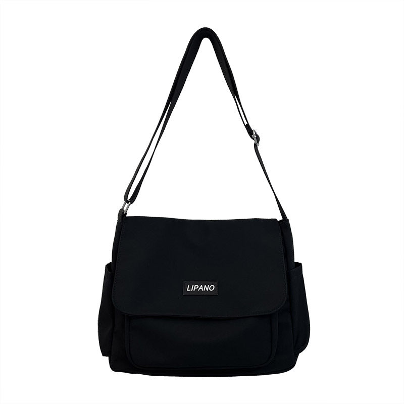 Nylon handbag shoulder bag with large capacity, suitable for men and students.