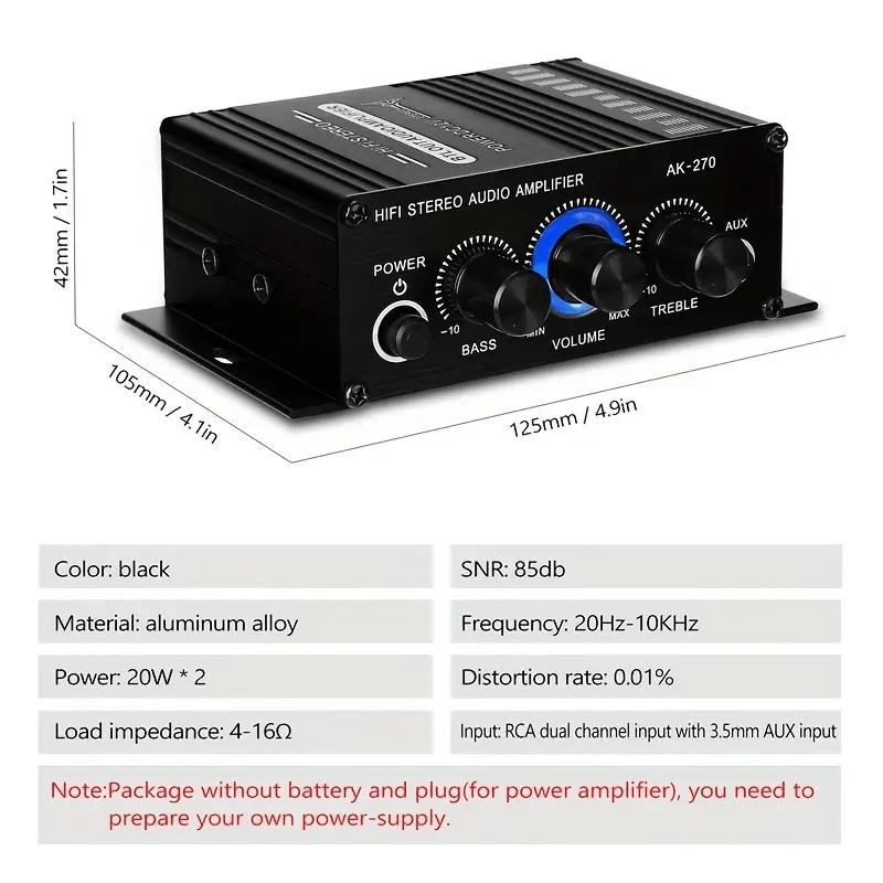 New Universal Car MP3 Mini Power Amplifier 400W Stereo Audio Sound Amp for Home Theater.