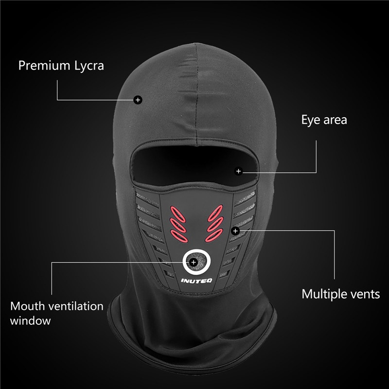 Winter Balaclava Motorcycle Face Mask Waterproof Ski Mask in Black for Women and Men - Full Face Cover and Neck Gaiter Mask, Unisex