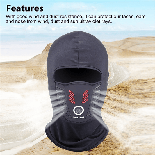 Winter Balaclava Motorcycle Face Mask Waterproof Ski Mask in Black for Women and Men - Full Face Cover and Neck Gaiter Mask, Unisex