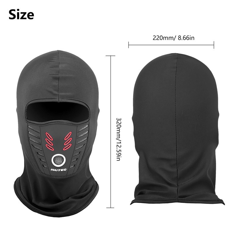 Winter Balaclava Motorcycle Face Mask Waterproof Ski Mask in Black for Women and Men - Full Face Cover and Neck Gaiter Mask, Unisex