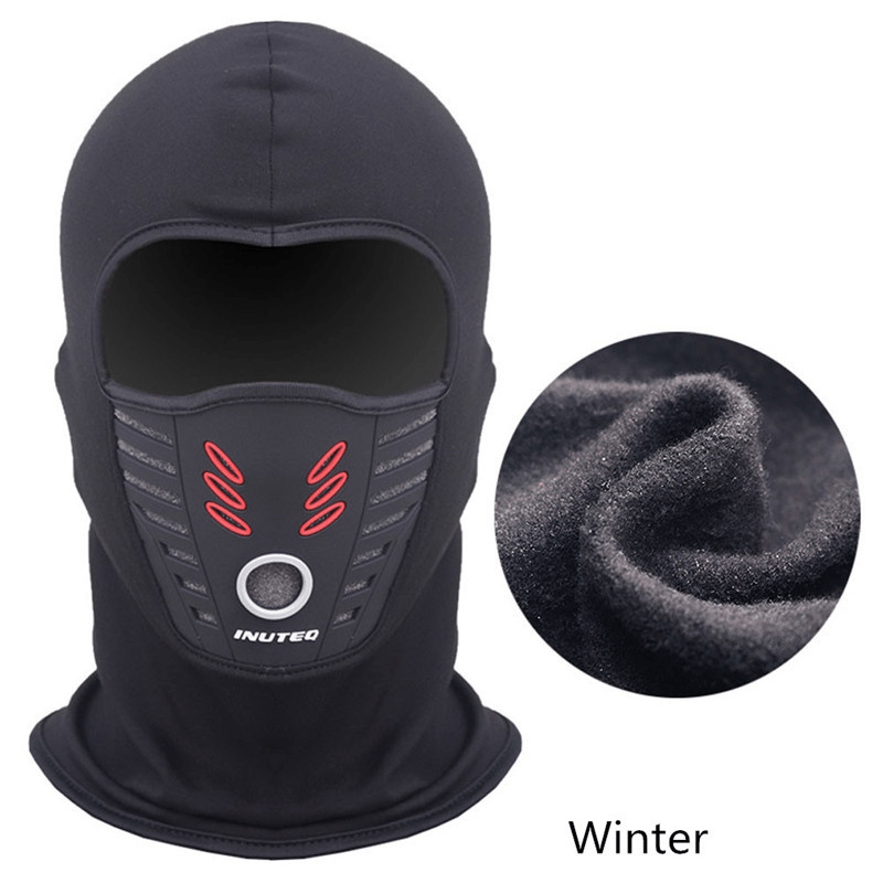 Winter Balaclava Motorcycle Face Mask Waterproof Ski Mask in Black for Women and Men - Full Face Cover and Neck Gaiter Mask, Unisex