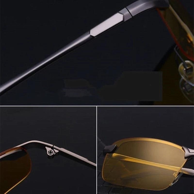 Night vision glasses for outdoor sports and night driving, available in sets of 1, 2, or 4, for men and women. Fashionable semi-rimless design.