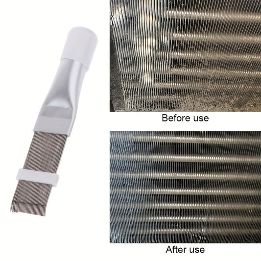 Air Conditioning Fin Cleaning Comb - Stainless Steel Brush - Straighten and clean your air conditioner fins with this handy tool. Perfect for maintaining your unit's efficiency. Ideal for apartments and dorm rooms. Great for back to school! Shop Now for