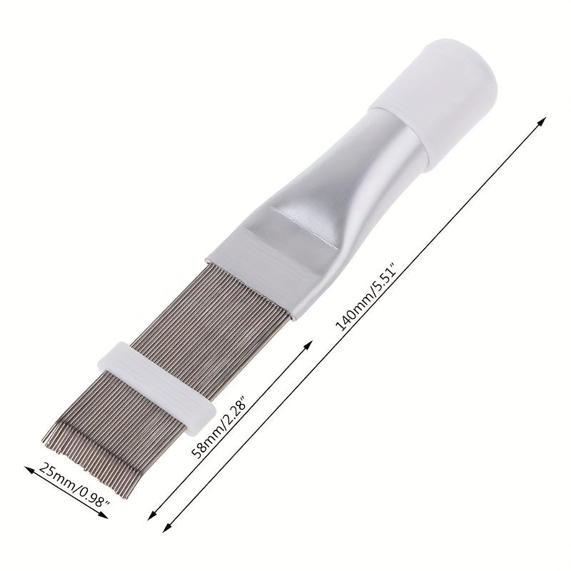 Air Conditioning Fin Cleaning Comb - Stainless Steel Brush - Straighten and clean your air conditioner fins with this handy tool. Perfect for maintaining your unit's efficiency. Ideal for apartments and dorm rooms. Great for back to school! Shop Now for