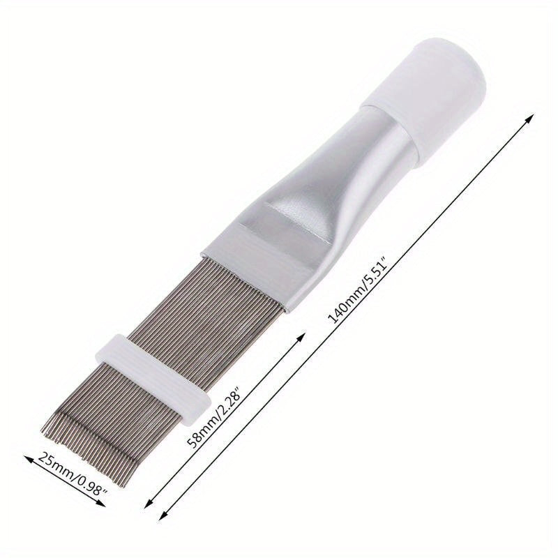 Air Conditioning Fin Cleaning Comb - Stainless Steel Brush - Straighten and clean your air conditioner fins with this handy tool. Perfect for maintaining your unit's efficiency. Ideal for apartments and dorm rooms. Great for back to school! Shop Now for