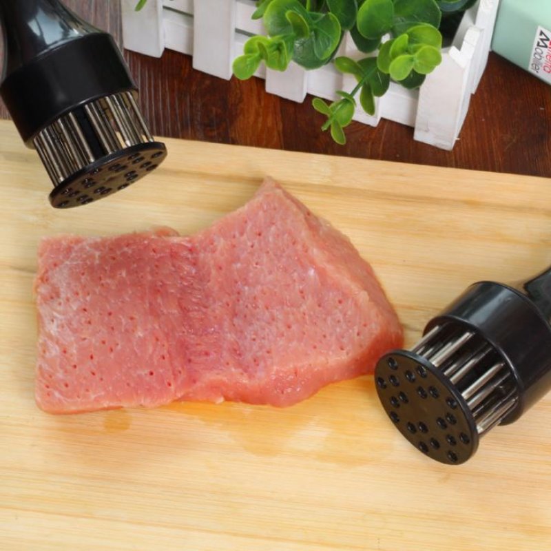 Stainless Steel Meat Tenderizer with 21 Blades - Kitchen Gadget and Accessory