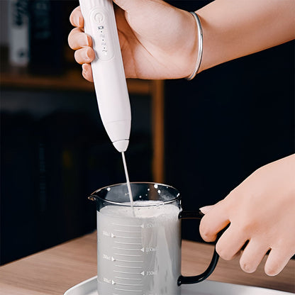 USB Rechargeable Electric Egg Beater & Coffee Mixer - Dual Head Milk Frother and Baking Stirrer in One Convenient Tool for Home and Professional Chefs