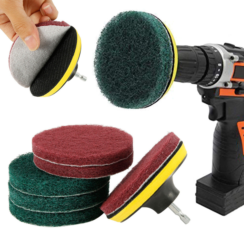 Set of 8 Tile Scrubber Brushes, Ideal for Bathroom, Floor, and Tub Cleaning - Comes with Scouring Pads and Cleaning Accessories - Must-Have Supplies for Apartments and College Dorms