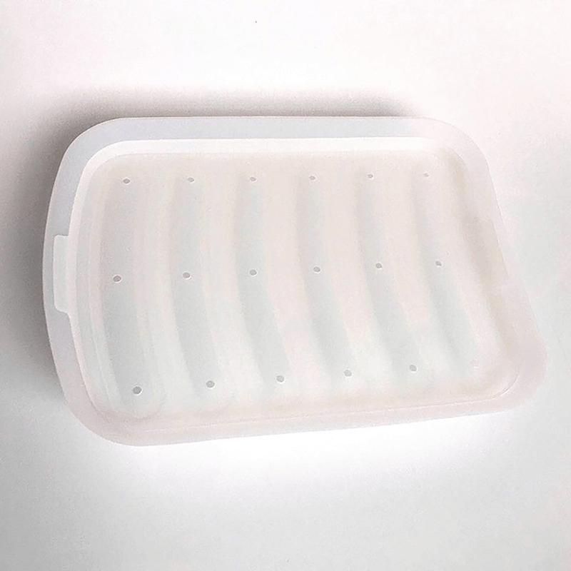 Silicone Sausage Maker with 6 Cavities and Lid - Simple to Use for Pressing and Stuffing, Non-Stick, Can be Washed in Dishwasher - Great for DIY Hot Dogs, Cakes & Other Treats - Essential Baking Utensil for the Kitchen