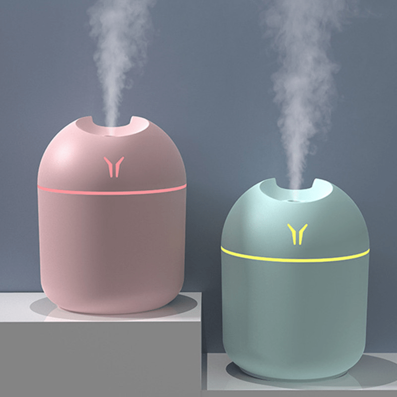 A cute air humidifier with night light, cold mist, and aroma diffuser for home, bedroom, car, and plants.