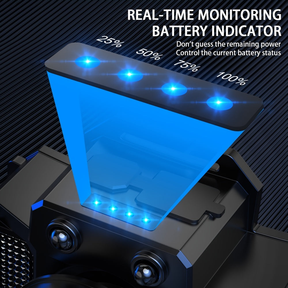 LED Induction Headlamp for outdoor activities, rechargeable and sensor-operated.