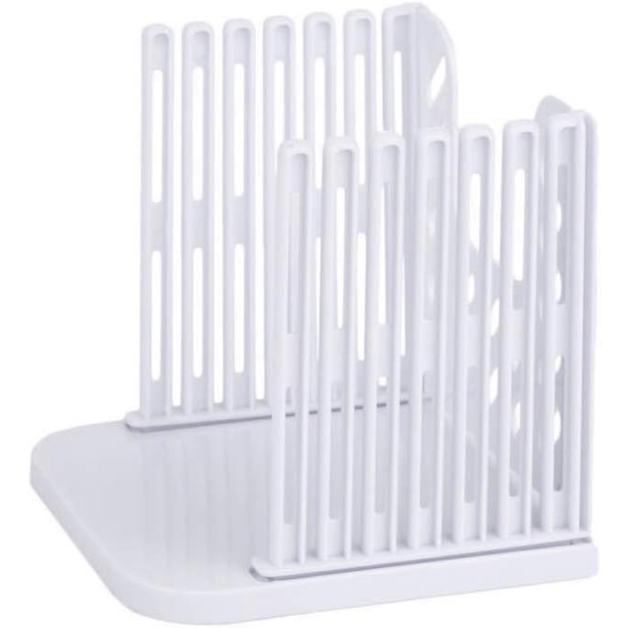 Adjustable Toast Slicer Cutting Guide - Perfect for Homemade Bread! 
This plastic bread slicer is ideal for slicing bread loaves. It is foldable and convenient for kitchen baking. Get yours in white now at a clearance price!