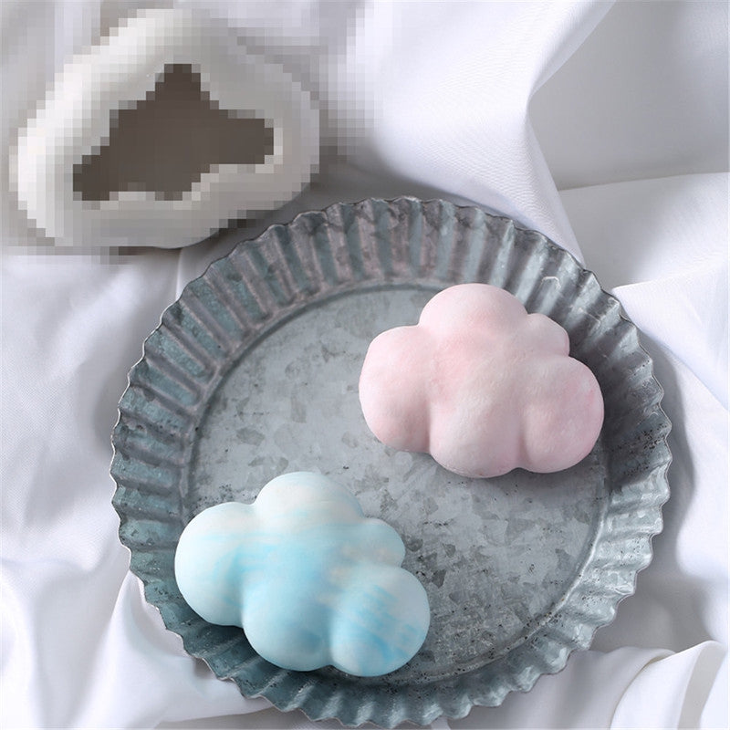 Cloud Shaped Silicone Mold Set of 3 for Making DIY Pudding, Chocolate, Crystal Candy, Desserts, Ice Cubes, Gum Paste, Cupcake Toppers, Soaps, Ice Cream, and more Baking Creations - Essential Kitchen Gadgets