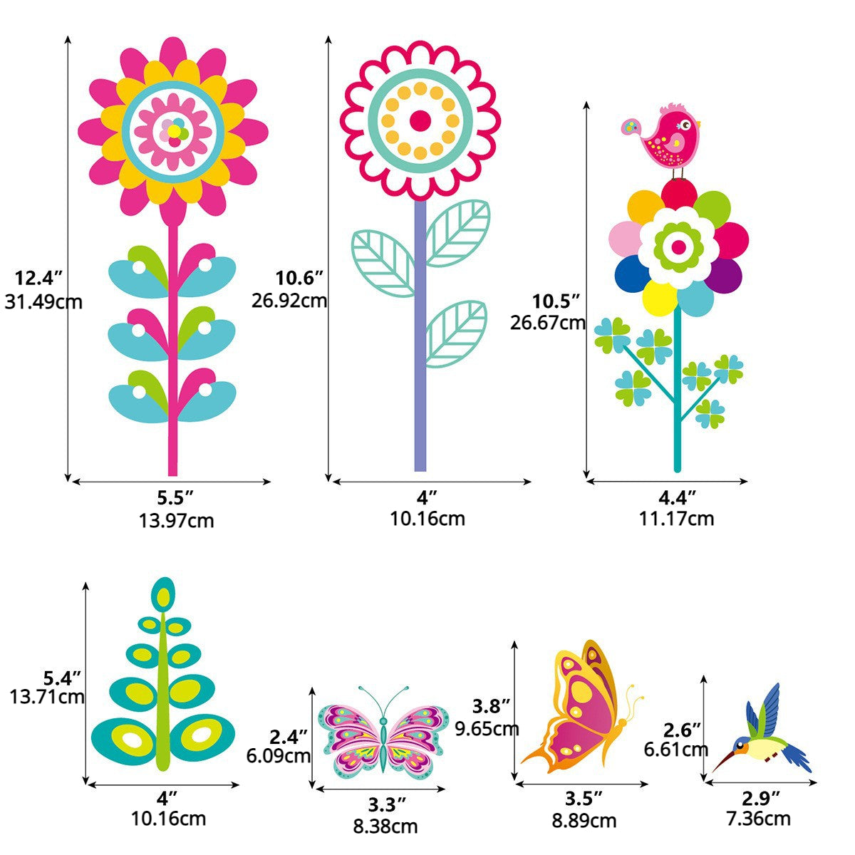 Decorate your living room or bedroom with 99 pieces of flower window stickers and double-sided butterfly stickers for a beautiful home decoration.