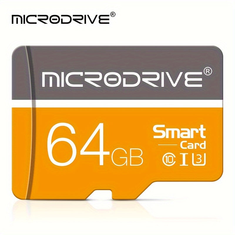 High speed Orange-gray Micro mini TF SD Card available in various sizes (4GB, 8GB, 16GB, 32GB, 64GB, 128GB, 256GB) with Class 10 TF U3 compatibility and SD adapter included.