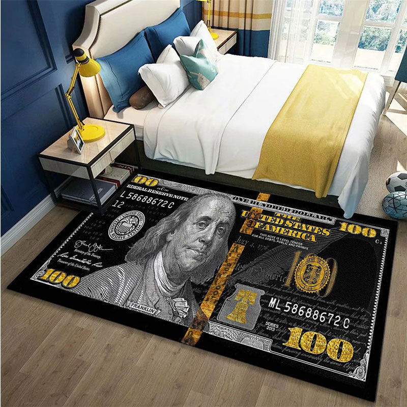 Add a touch of luxury with the Fortune Realistic $100 Bill Design Bathroom Carpet - Soft, Non-Slip, Waterproof & Wrinkle-Resistant, available in Multiple Sizes for any area in your Home. Made with High-Quality Polyester, this Machine Washable Mat is