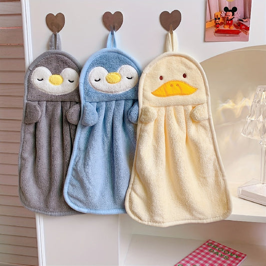 Set of 3 Cartoon-Shaped Hand Wipe Towels - Conveniently Hangable, Ultra-Absorbent, Luxuriously Soft, and Gentle on the Skin for Hand Washing!