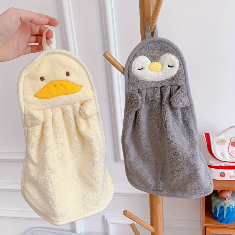 Set of 3 Cartoon-Shaped Hand Wipe Towels - Conveniently Hangable, Ultra-Absorbent, Luxuriously Soft, and Gentle on the Skin for Hand Washing!