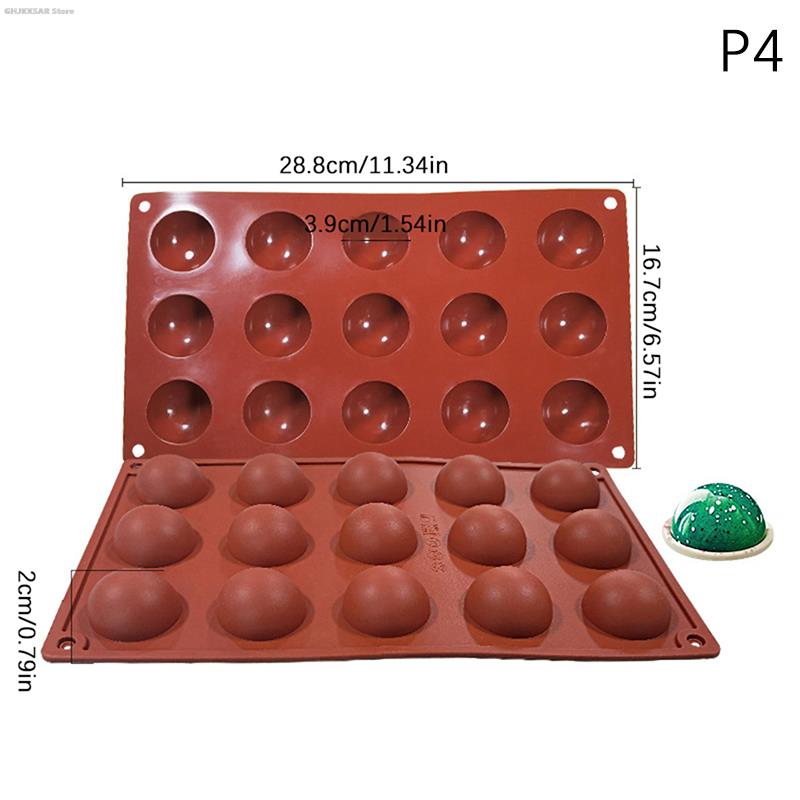 One piece of Hemisphere Chocolate Mold, 3D Silicone Mold for Round Candy and Pudding, Baking Tools, Kitchen Gadgets, and Accessories.