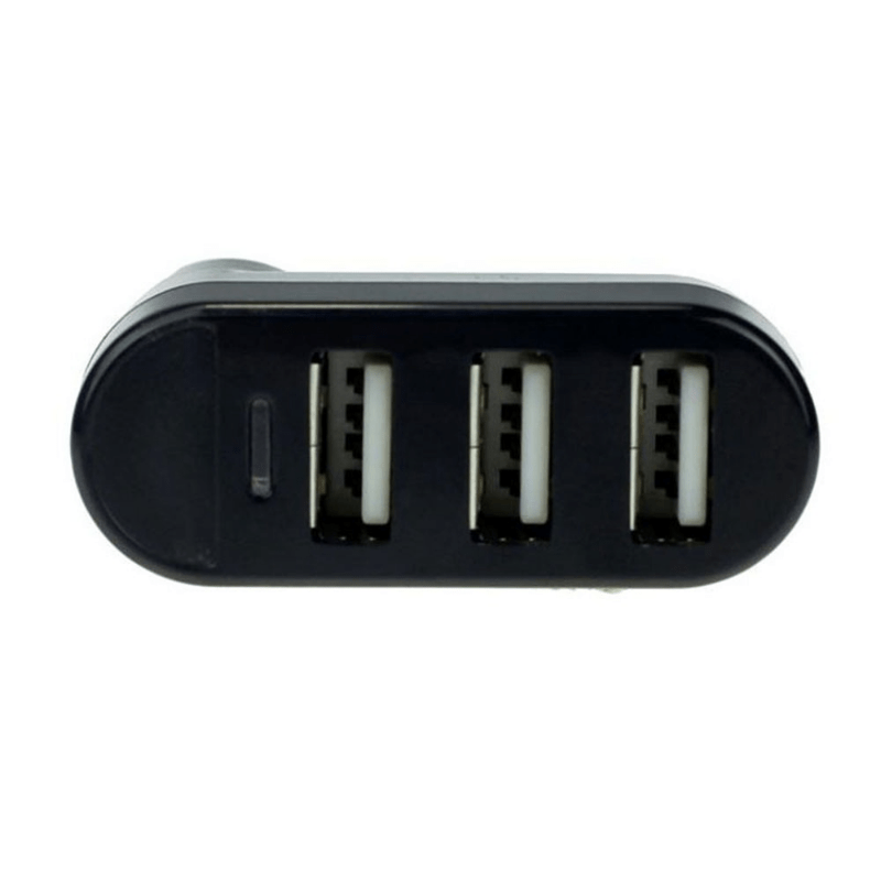 Top-notch mini USB hub adapter with 3 rotating ports for laptops and PCs