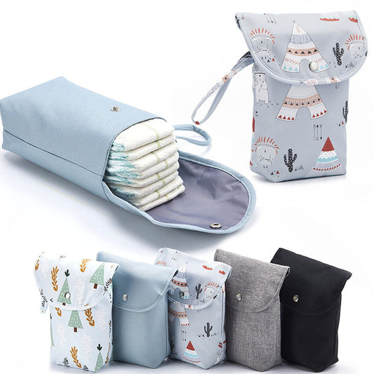 Durable and waterproof diaper bag that is also reusable, with a large capacity for moms to store all their diaper essentials. This versatile handbag is perfect for carrying all your baby supplies when going out, and can also be a great gift for