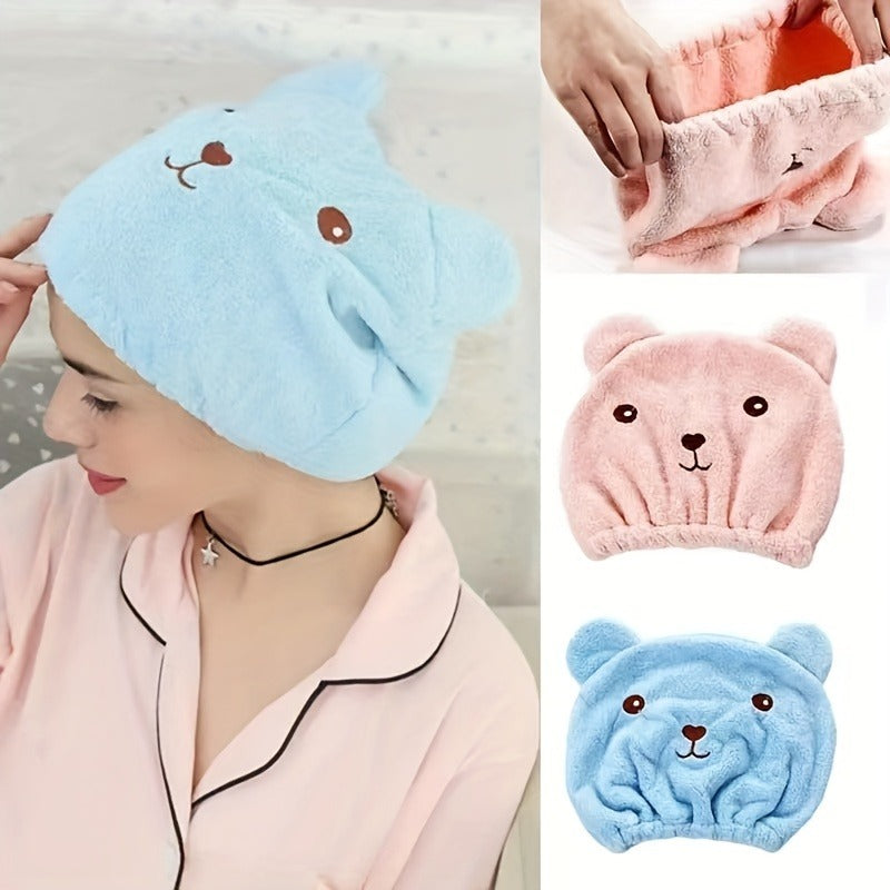 Quick drying hair towel wrap for women with microfiber hair turban, ideal for wet hair and suitable for curly long thick hair.