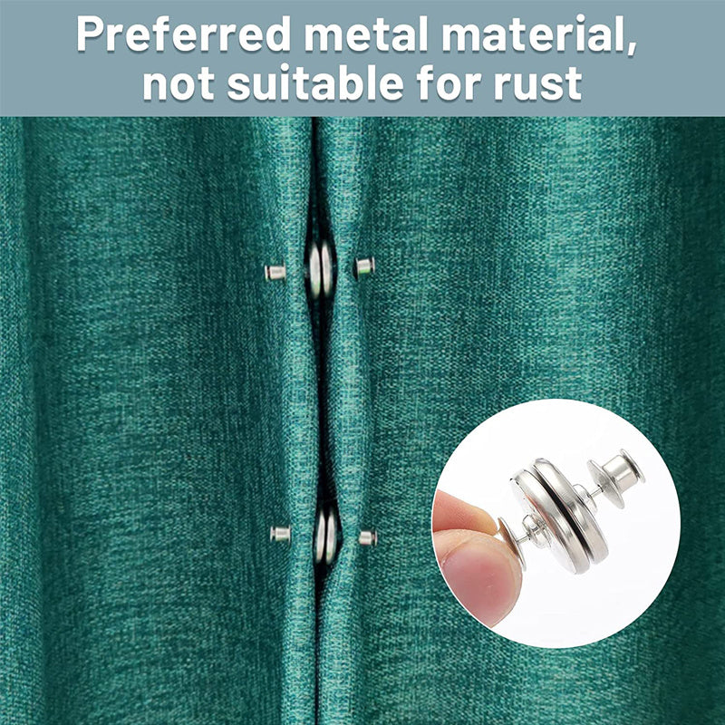 Metal Magnet Holders for Window Screens & Drapes - Available in 1, 5, or 10 Pairs, Magnetic Clips for Easy Curtain Closure, Easily Detachable and Lightproof.