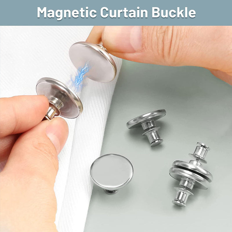 Metal Magnet Holders for Window Screens & Drapes - Available in 1, 5, or 10 Pairs, Magnetic Clips for Easy Curtain Closure, Easily Detachable and Lightproof.