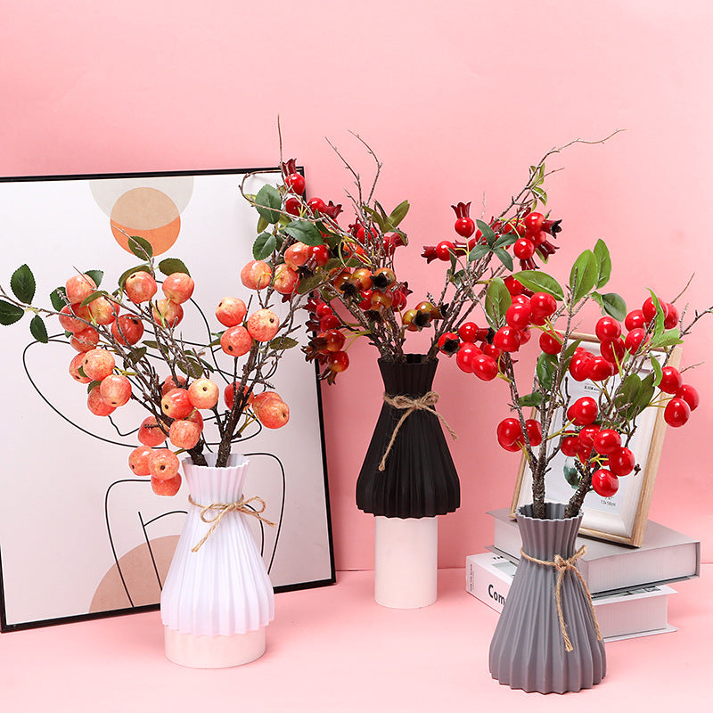 Contemporary Nordic-Inspired Plastic Vase for Fresh Flowers in Home Decor