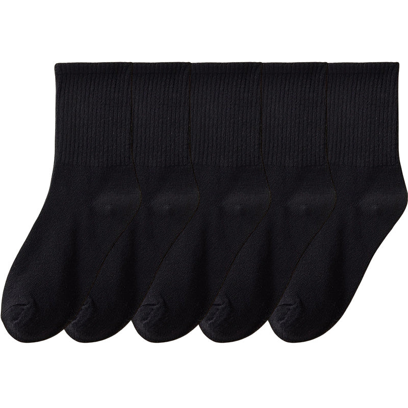 10 pairs of plain color unisex casual socks for autumn/winter. High stockings for women and men.