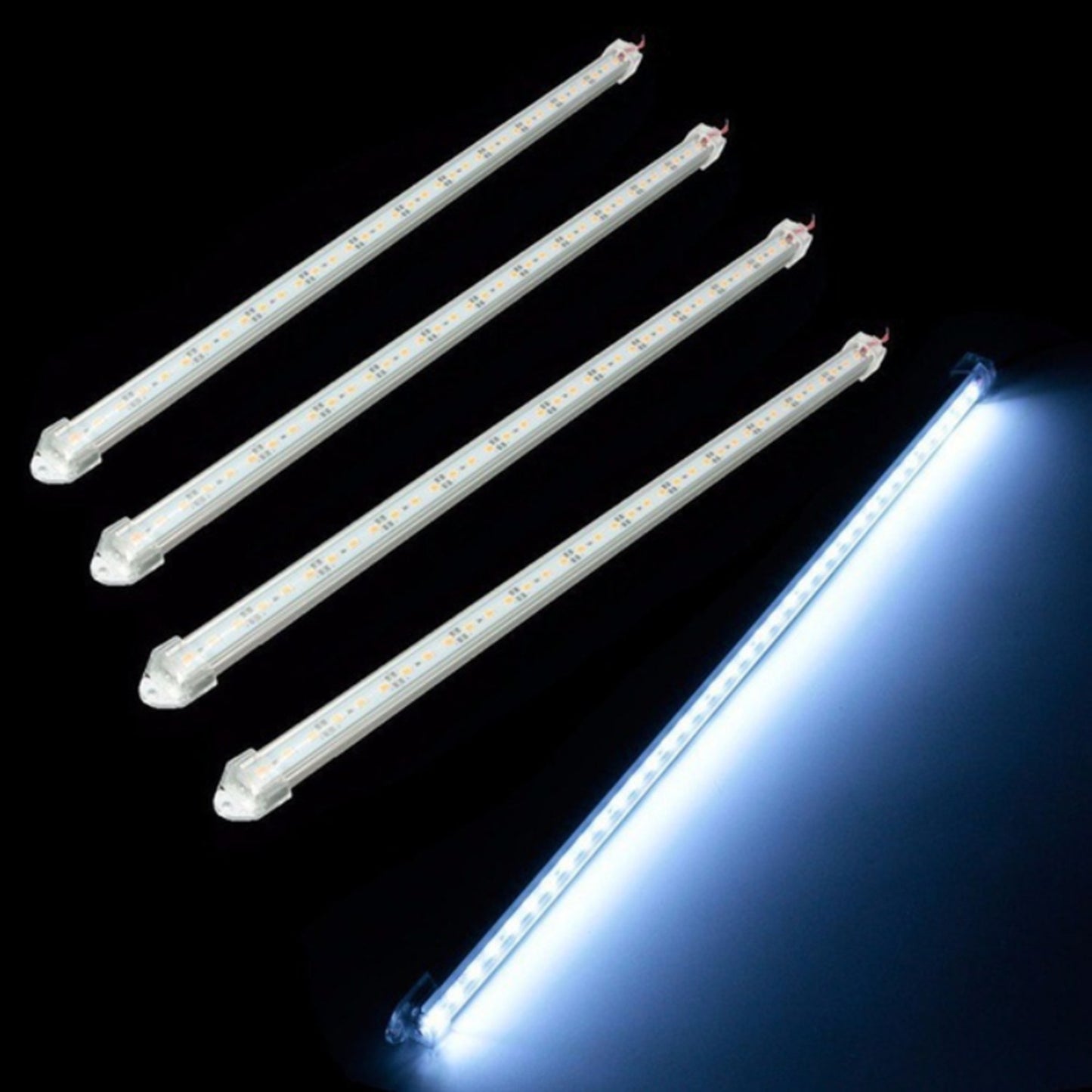 10pcs 12V LED light bars, available in 30CM or 50CM with switch for various vehicle and trailer applications.