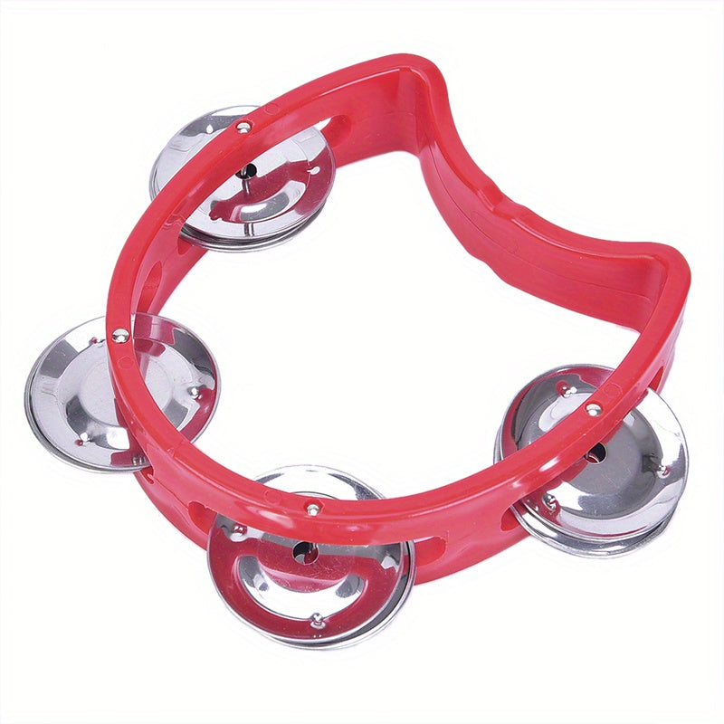 Plastic hand tambourine with 4 bells and ABS construction for musical performances. Great for parties, concerts, and Eid celebrations.