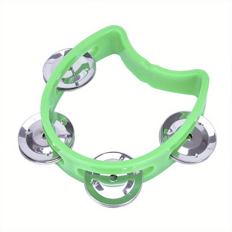 Plastic hand tambourine with 4 bells and ABS construction for musical performances. Great for parties, concerts, and Eid celebrations.