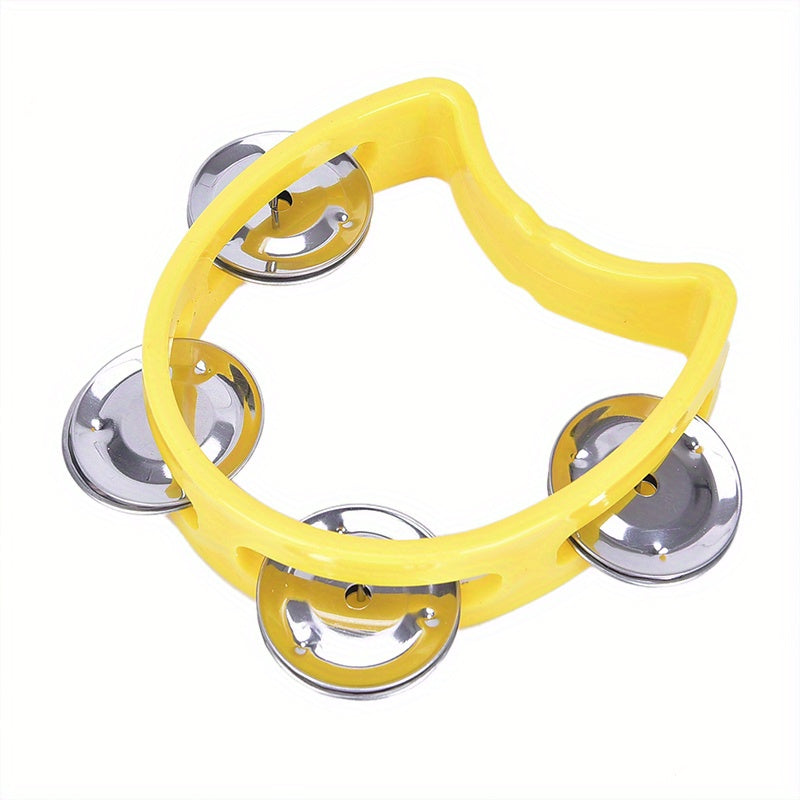 Plastic hand tambourine with 4 bells and ABS construction for musical performances. Great for parties, concerts, and Eid celebrations.