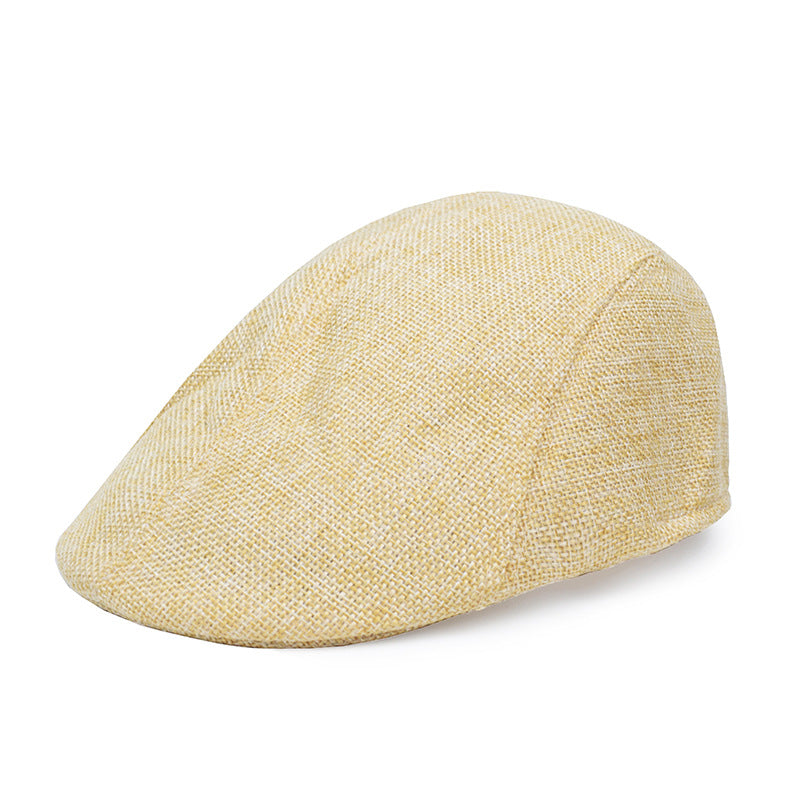 Stylish and Lightweight Cotton and Linen Beret Cap for Mature Adults, Perfect Gift Option